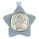Dekoration für Kinderbett in Form eines Sterns mit Medaille die einen betenden Engel mit Kind zeigt s1