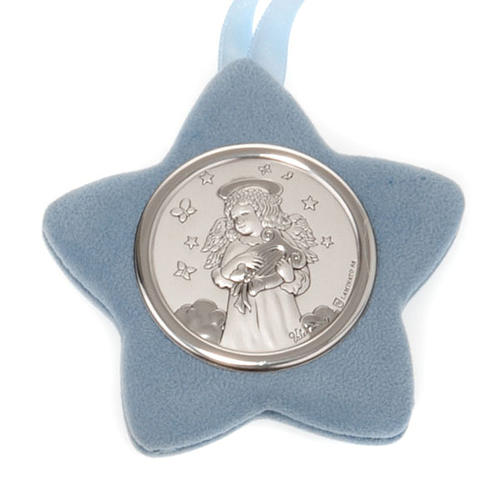 Medalhão berço estrela Anjo com lira 2