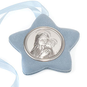 Medal, cradle decoration with Our Lady and baby