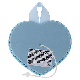 Heart, blue cradle decoration with angel and baby