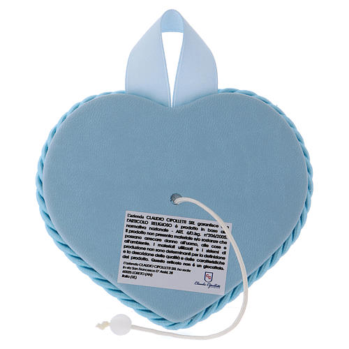 Heart, blue cradle decoration with angel and baby 2