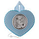 Heart, blue cradle decoration with angel and baby s1