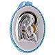 Cradle decoration Our Lady with Baby Jesus in light blue with musical box s1