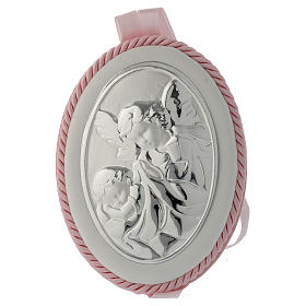 Médaille pour lit rose Ange gardien carillon