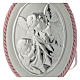 Cradle decoration medallion with Guardian Angel and musical box pink s2