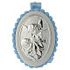 Médaille de lit bleu pompon Ange carillon s1