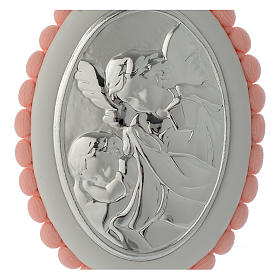 Médaille de lit rose Ange carillon avec pompon