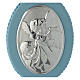Cradle decoration light blue with Guardian Angel and musical box s2