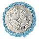 Medallón para cuna redonda Virgen de la Silla Carillón Azul s1