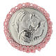 Medallón para cuna redonda Virgen de la Silla Carillón Rosa s1