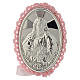 Holy Heart medallion cradle decoration with musical box pink color s1