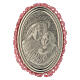 Medaillon aus Silber mit Madonna vom Stuhl und rosa Glockenspiel s1