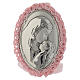 Médaillon lit argent bi-laminé Maternité carillon rose s1