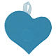 Medalha berço coração placa prata com Anjo caixa de música azul s2