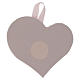 Médaillon lit coeur plaque argent avec ange carillon rose s2