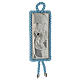 Medalha para berço rectangular prata e tecido Anjinho azul s1