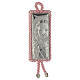 Medalhão para berço cor-de-rosa Santa Face em prata com caixa de música s1