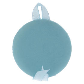 Medalhões e Medalhas para Berço: Medalha para berço azul com caixa de música Maternidade