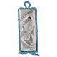 Médaille pour berceau avec image Maternité et carillon bleue s1