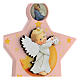 Schutzengel-Medaillon für Kinderbett, rosa, Sternform, mit Schleife s2