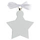 Estrela medalha para berço anjo branca s3