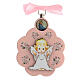 Above crib pink flower angel bow s1