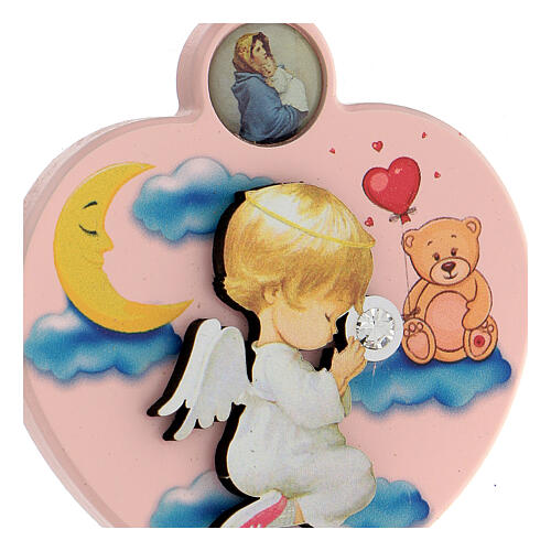 Cradle top souvenir with heart and angel 2