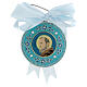 Light blue medal for cradle, Saint Pio of Pietrelcina s1