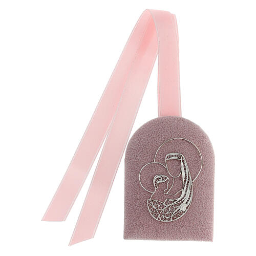 Rosa Silbermedaillon 800 für das Babybett 2