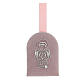Pink guardian angel crib medal in 800 silver s1