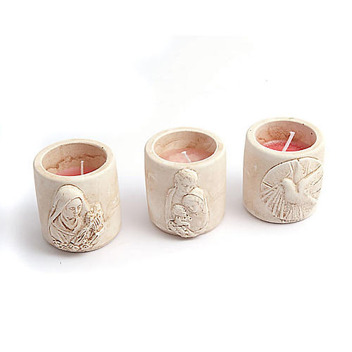 Scented-candle in terracotta vase 1