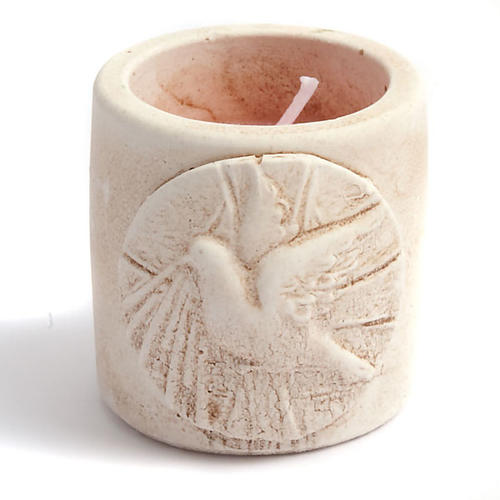 Scented-candle in terracotta vase 3