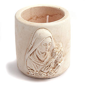 Scented-candle in terracotta vase