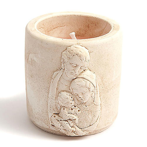 Scented-candle in terracotta vase 4