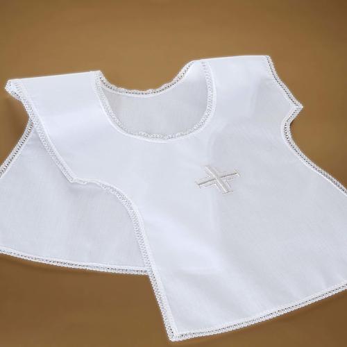 Traje de bautizo con cruz de color plata 5