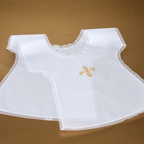 Camisole baptême, croix argent 8