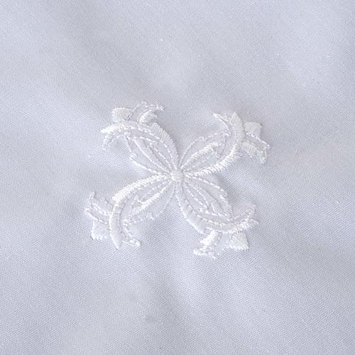 Baptismal full bib white cross 6