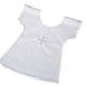 Baptismal full bib white cross s1