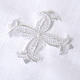 Baptismal full bib white cross s3