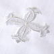 Baptismal full bib white cross s2
