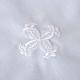 Baptismal full bib white cross s6