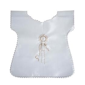 Túnicas e Velas para Batizado: Túnica batismo em cetim círio