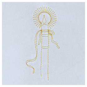 Túnicas e Velas para Batizado: STOCK Túnica Batismo em cetim círio ouro 38x31 cm Túnicas e Velas para Batizado: STOCK Túnica Batismo em cetim círio ouro 38x31 cm