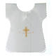 Baptism gown in satin with golden cross 38X31 cm s2