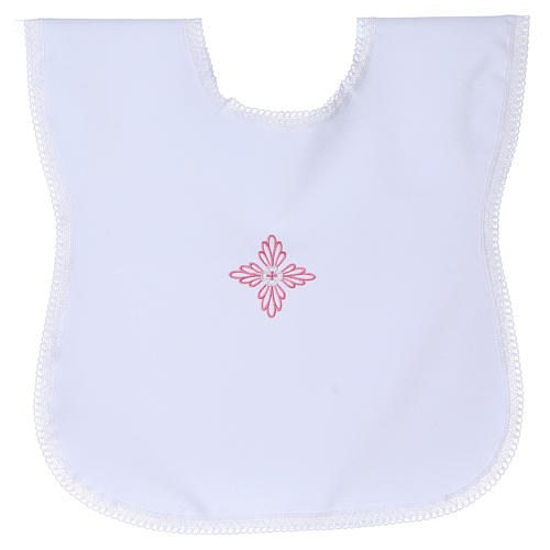 Baptism gown with pink cross 1