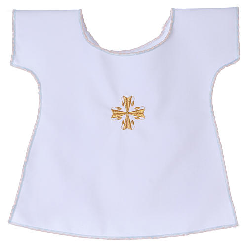 Baptism gown with cross 65% polyester 35% cotton 1