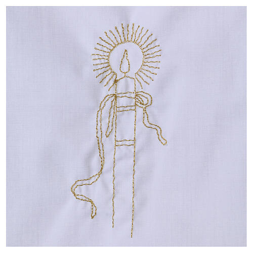 Baptismal gown with candle embroidery 2