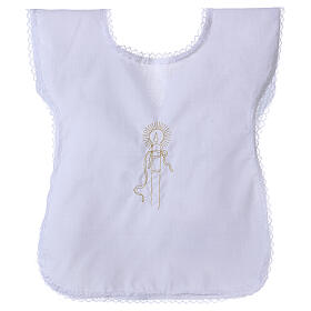 Christening gown with candle embroidery design