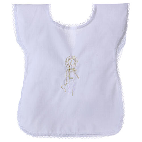 Christening gown with candle embroidery design 1