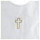 Túnica batismo bordado cruz 100% algodão s2